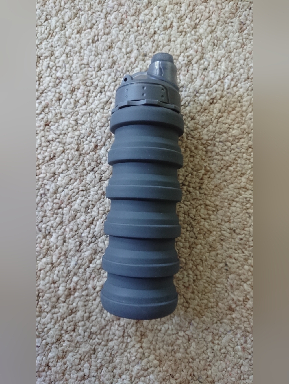 Collapsible Silicone Water Bottle - Dark Gray